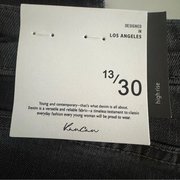 KanCan Margaret High Rise Bootcut Jeans 13/30 NWT Gray Black Wash Button Fly - Picture 7 of 9